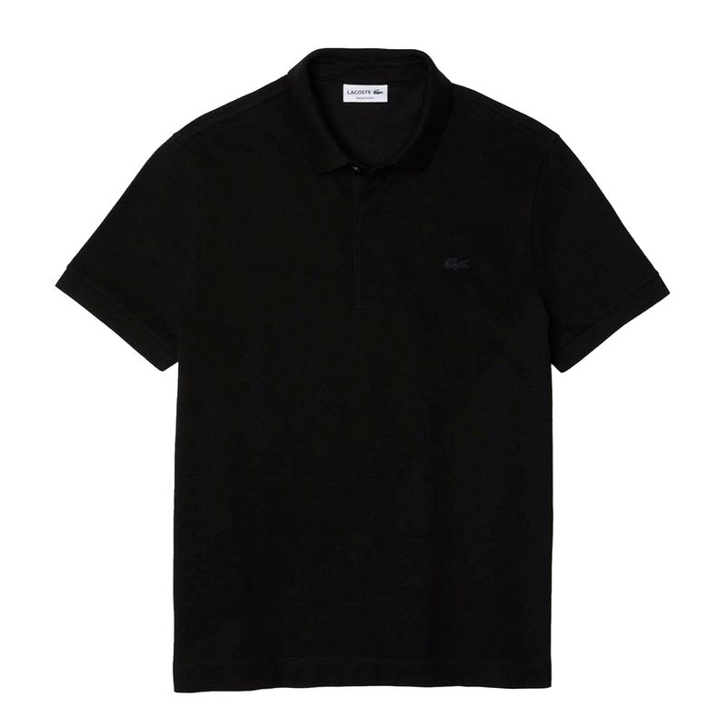 Lacoste Mens Paris Cotton Polo Shirt  Black